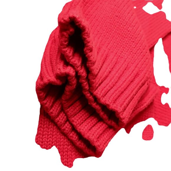 Ralph Lauren Jeans Company XL Sweater Red Turtleneck Gold Anchor Crest Nautical - Picture 11 of 15